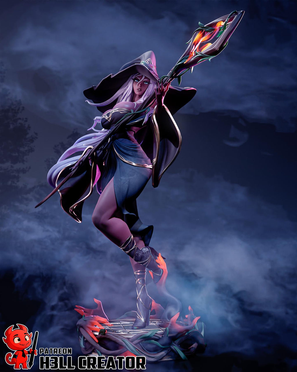 Recluse from Elden Ring Nightreign (fan art) | Full Model or Bust | Miniature scale 1:12 | h3LL Creator | DIY Model Kit