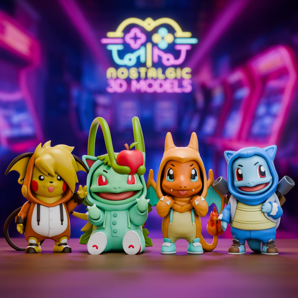 Young Pokémon in Onesies – 3D Printed Resin Figures – Cute Collectible Statues | Fan Art | Pokemon TCG | Resin Model | Nostalgic 3D Models