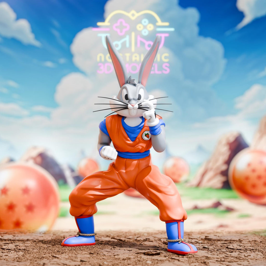Looney Tunes x Dragon Ball Z Resin Figures: Unpainted Mashup Collectibles