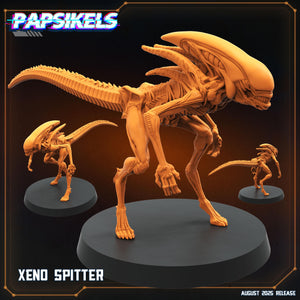 Aliens Vs Humans - August 2025 I Xeno Spitter Aliens | Papsikels, 28mm or 32mm Mini