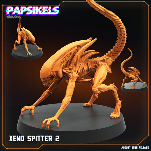 Aliens Vs Humans - August 2025 I Xeno Spitter Aliens | Papsikels, 28mm or 32mm Mini