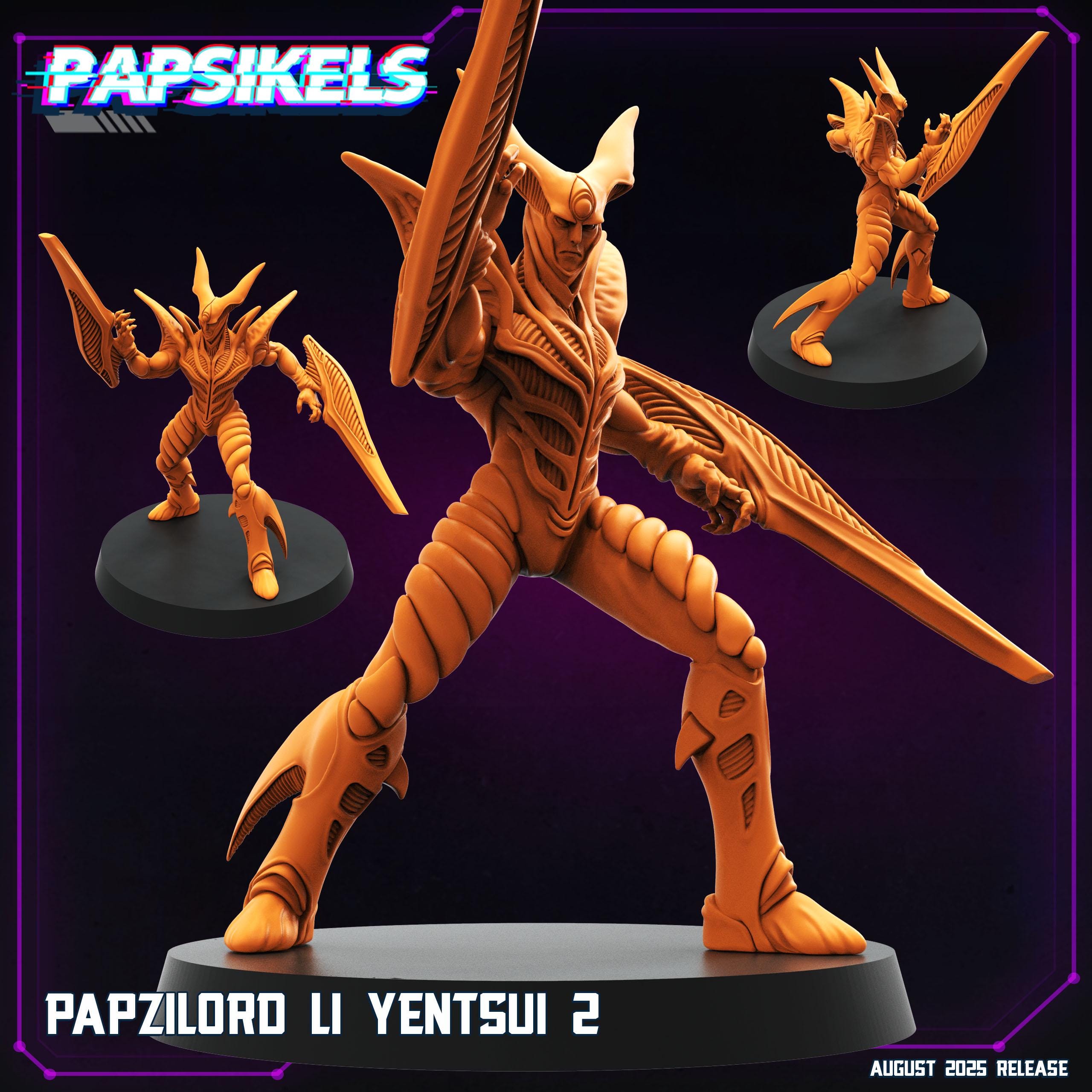 Guyver Inspired Miniature: Papzilord Li Yentsui - Sci-Fi RPG Resin Model (28/32mm Scale, Unpainted)