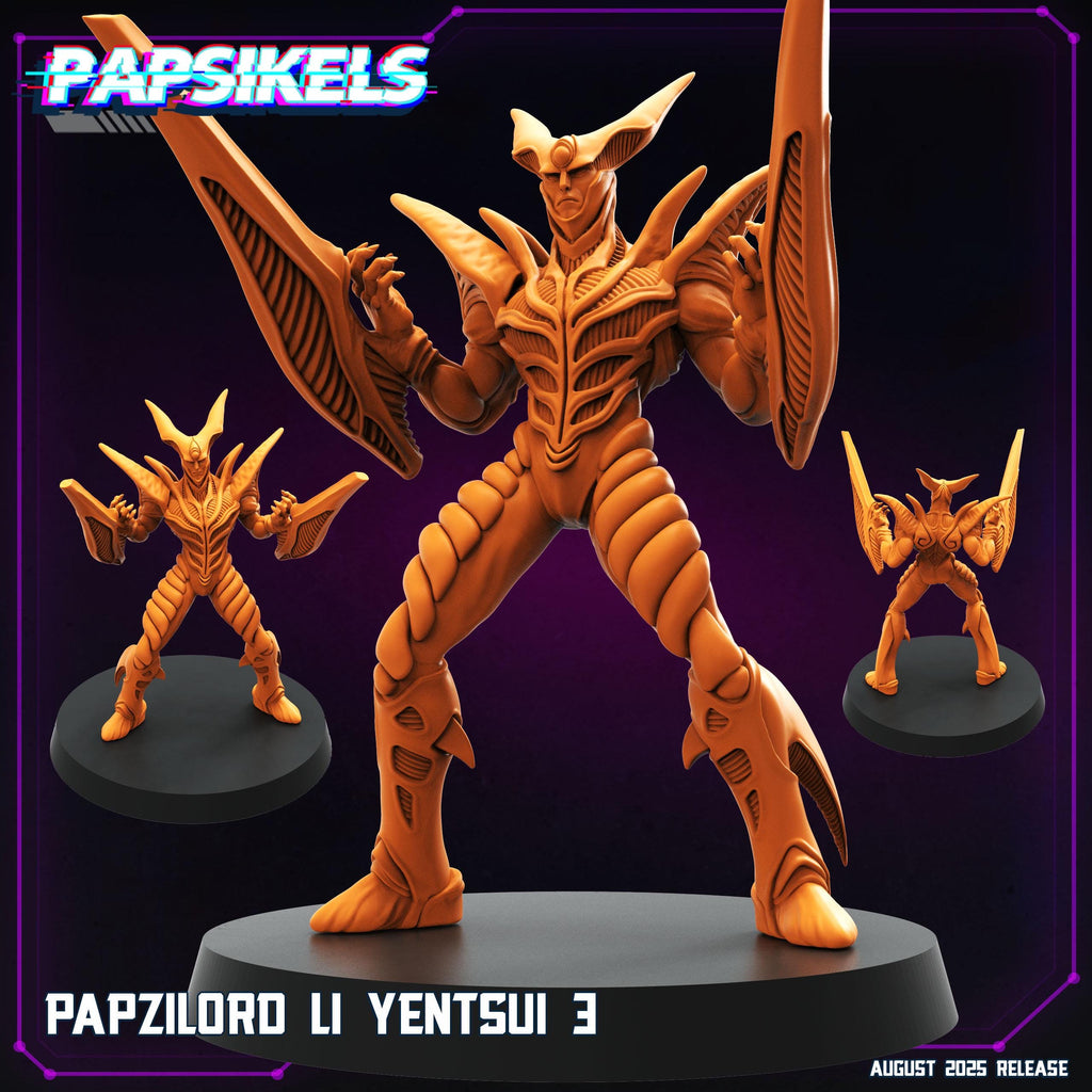 Guyver Inspired Miniature: Papzilord Li Yentsui - Sci-Fi RPG Resin Model (28/32mm Scale, Unpainted)