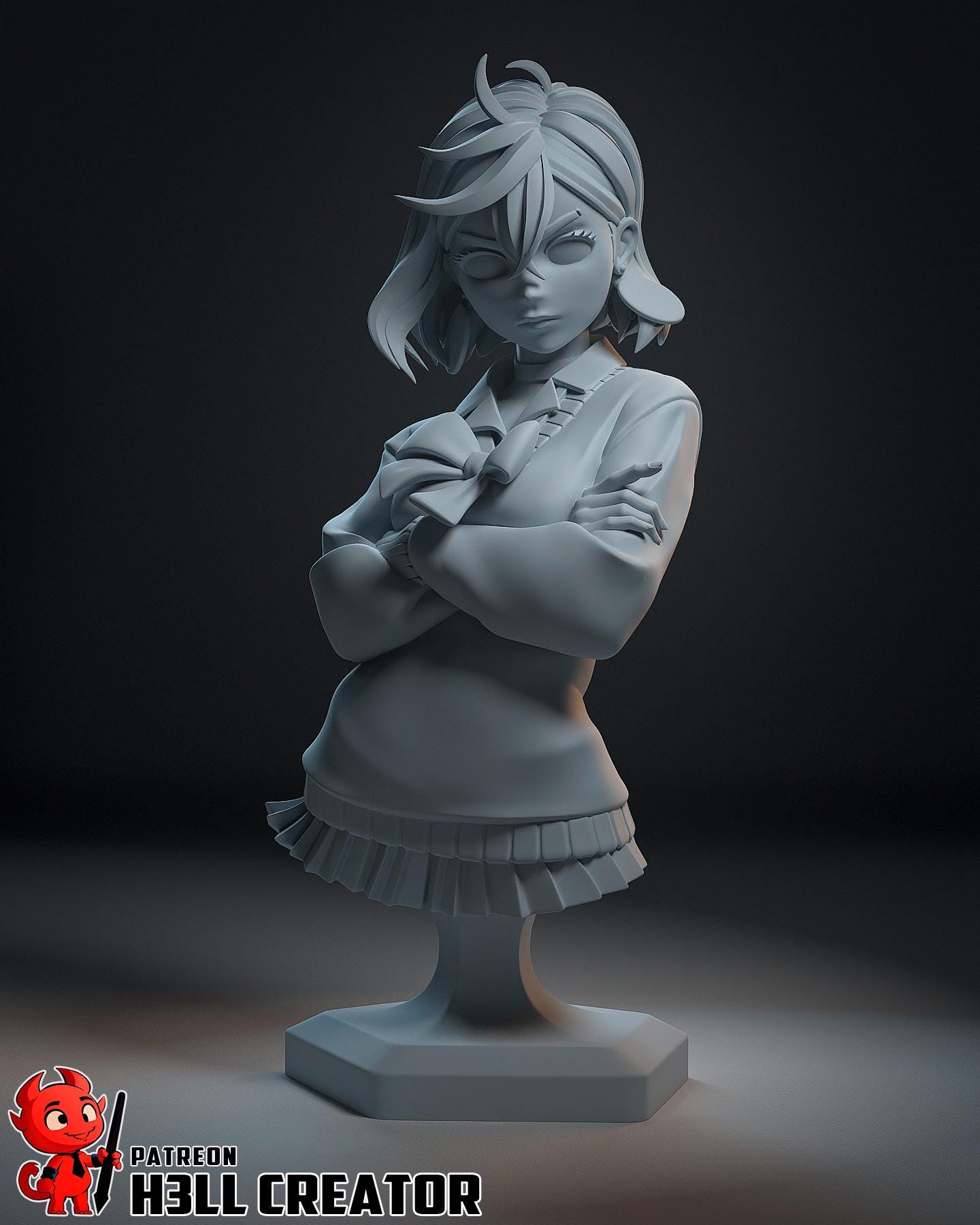 DanDaDan Momo Ayase Resin Miniature - H3LL Creator DIY Model Kit 1:12