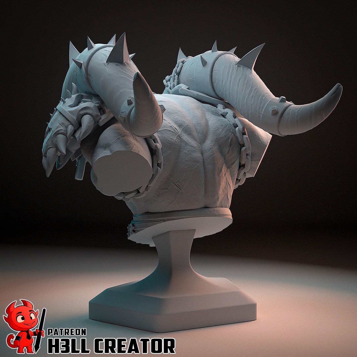 Garrosh from World of Warcraft (fan art) | Full Model or Bust | Miniature scale 1:12 | h3LL Creator | DIY Model Kit