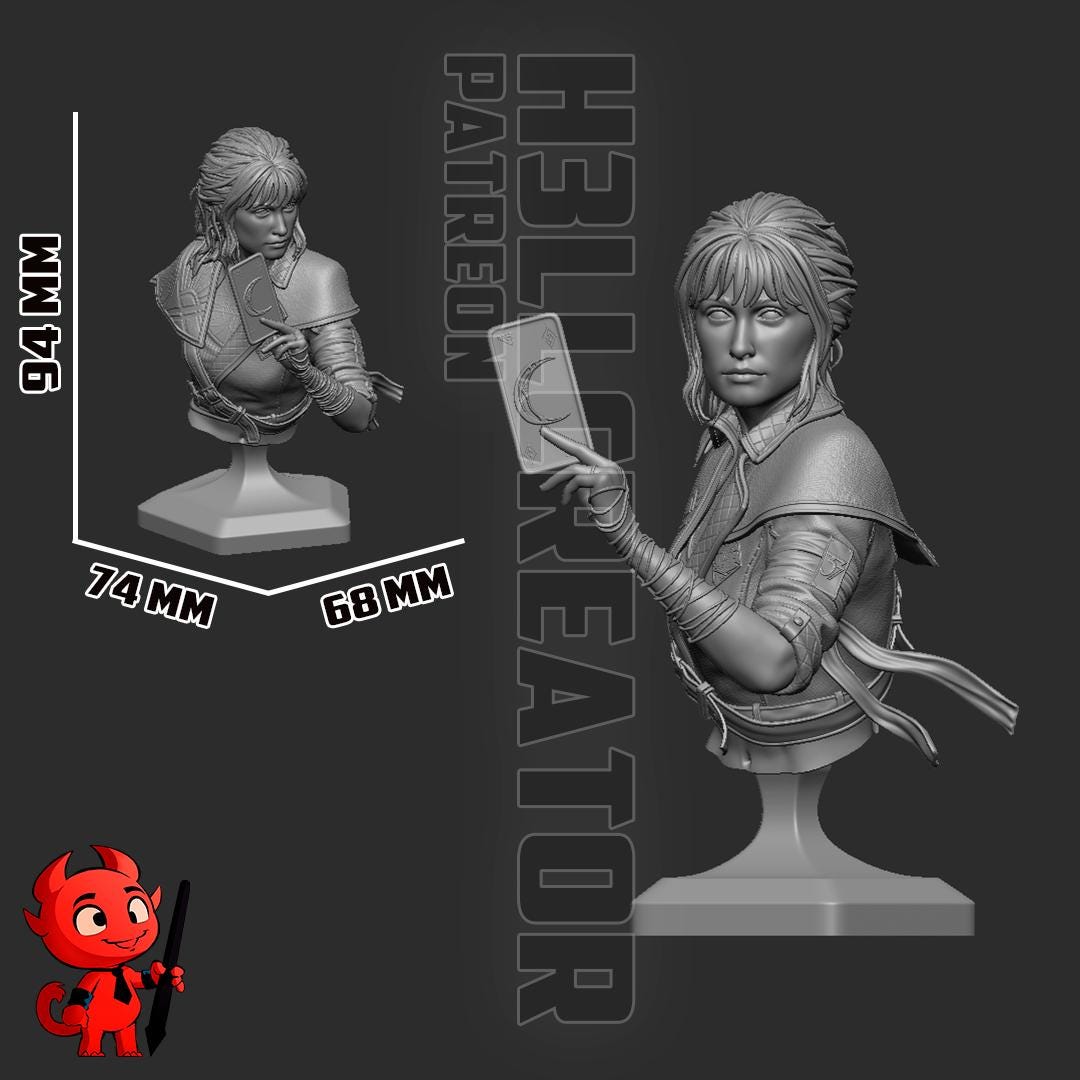 Sciel from Clair Obscur Expedition 33 (fan art) | Full Model or Bust | Miniature scale 1:12 | h3LL Creator | DIY Model Kit