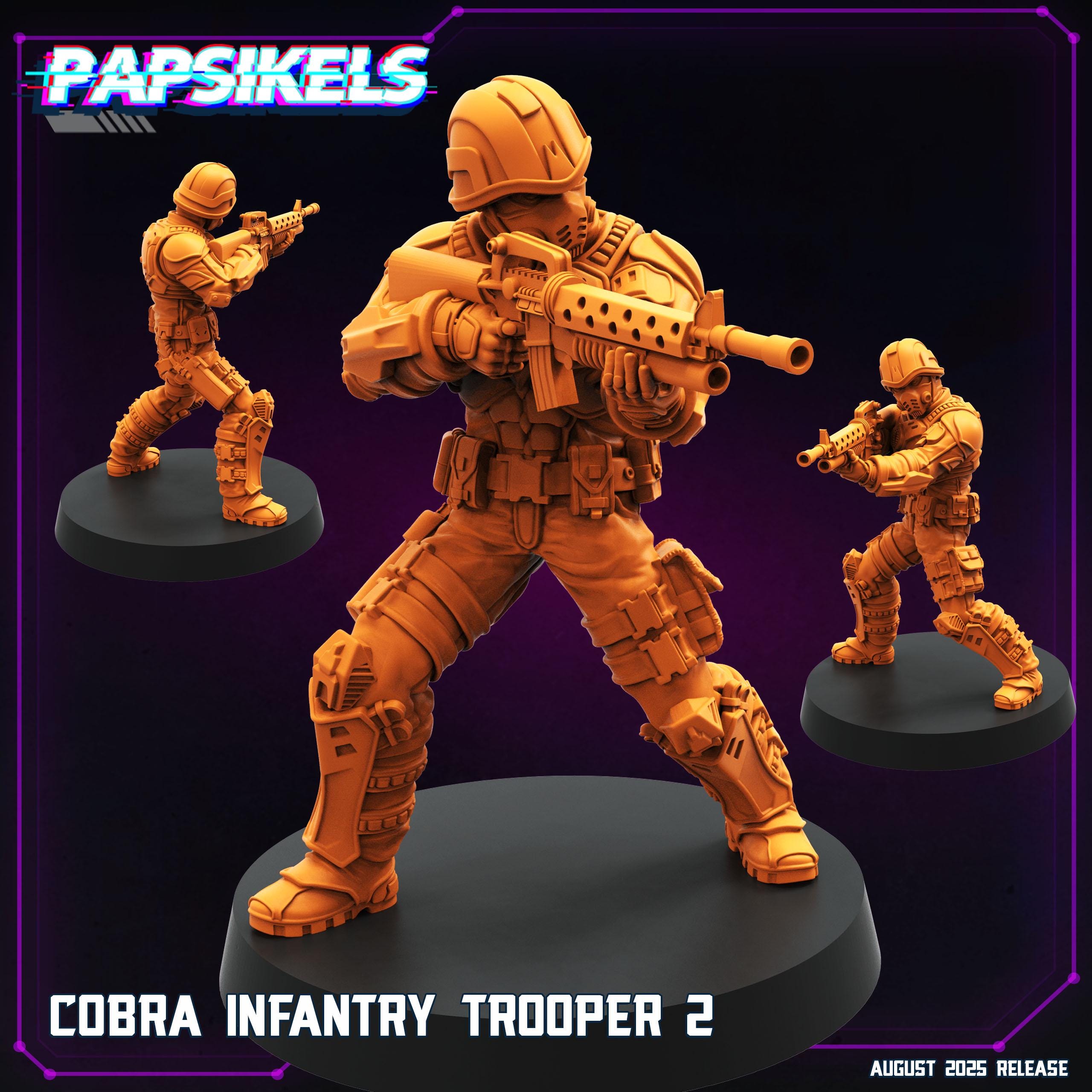 Cobra Infantry Troopers: Cyberpunk 3D Resin Miniatures - Papsikels