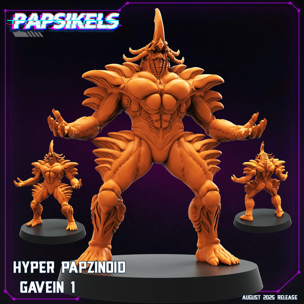 Guyver Inspired Hyper Papzinoid Gavein Miniature: 28mm/32mm Resin Model - Papsikels