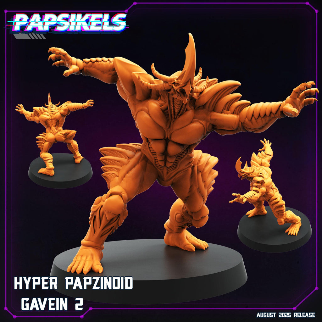 Guyver Inspired Hyper Papzinoid Gavein Miniature: 28mm/32mm Resin Model - Papsikels