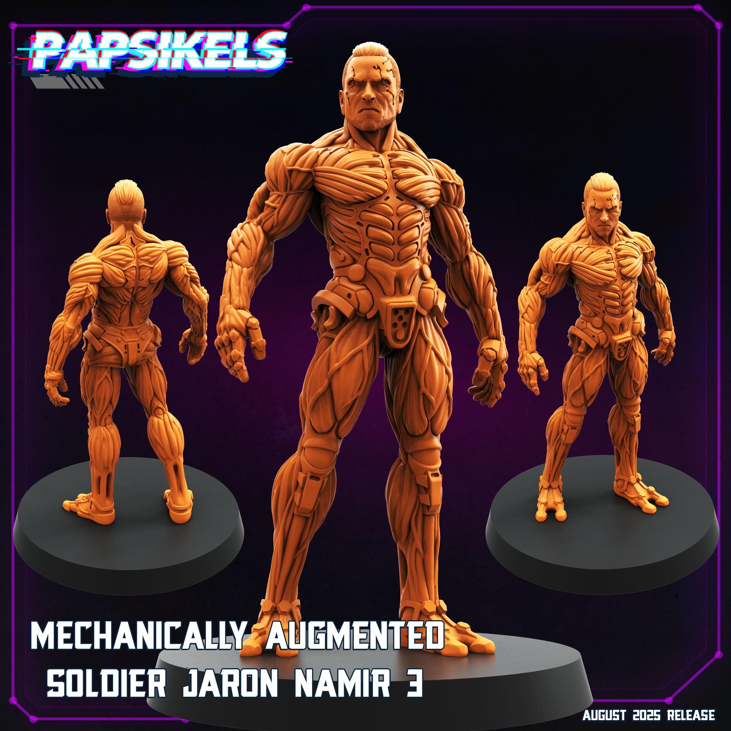 Cyberpunk Soldier Miniature: Jaron Namir, 3D Resin Model - Papsikels