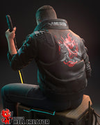 Male V from Cyberpunk 2077 (fan art) | Full Model or Bust | Miniature scale 1:12 | h3LL Creator | DIY Model Kit