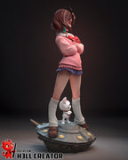 DanDaDan Momo Ayase Resin Miniature - H3LL Creator DIY Model Kit 1:12