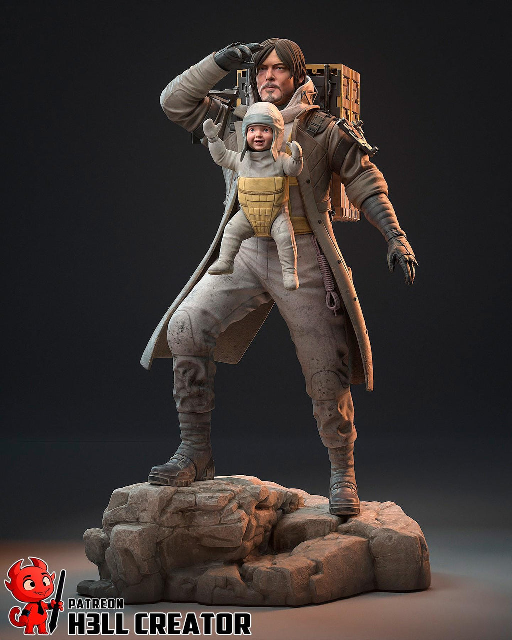 Samuel "Sam" Porter Bridges from Death Stranding 2 (fan art) | Full Model or Bust | Miniature scale 1:12 | h3LL Creator | DIY Model Kit