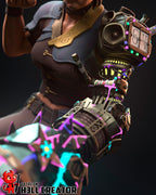 Sevika from Arcane (fan art) | Full Model | Miniature scale 1:12 | h3LL Creator | DIY Model Kit