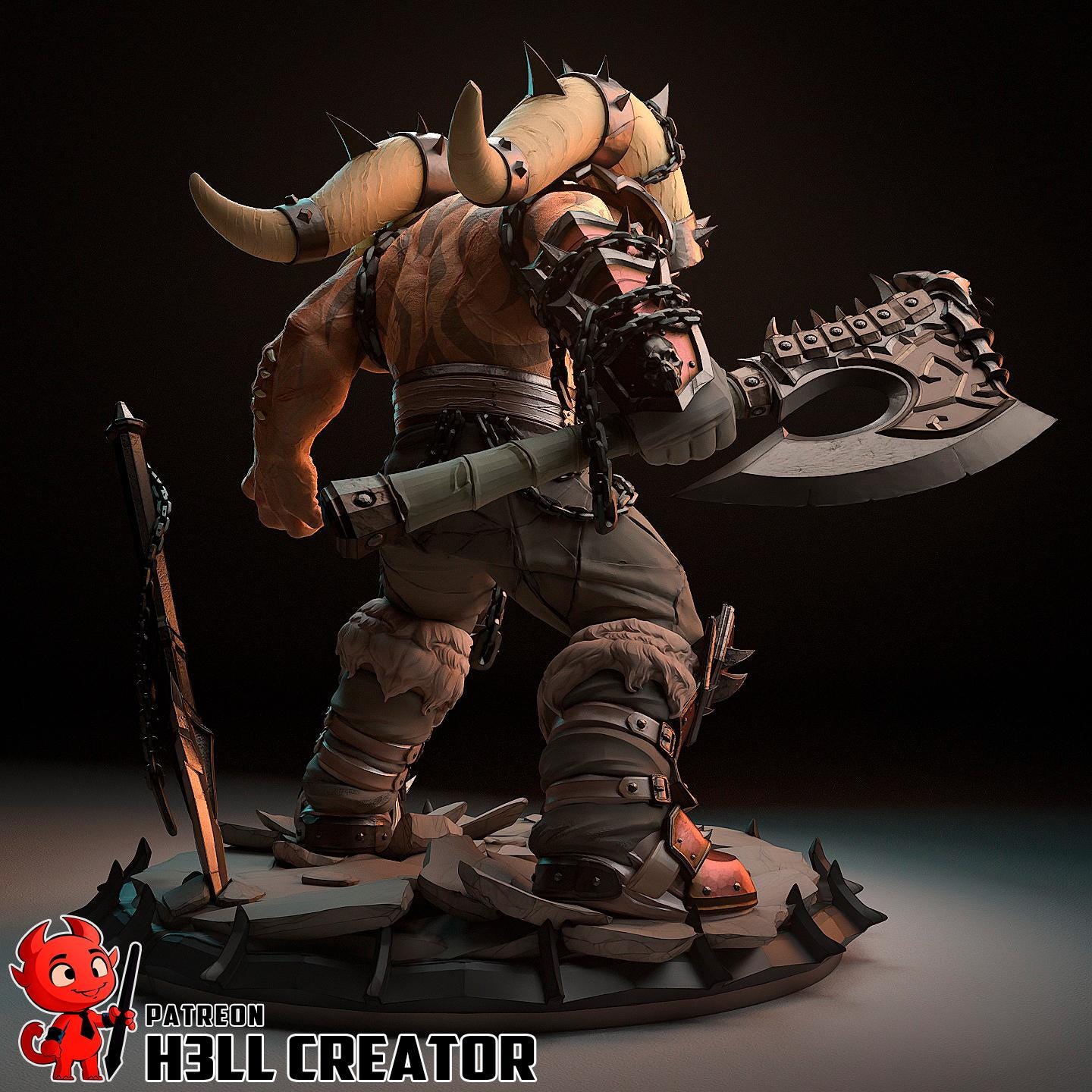 Garrosh from World of Warcraft (fan art) | Full Model or Bust | Miniature scale 1:12 | h3LL Creator | DIY Model Kit