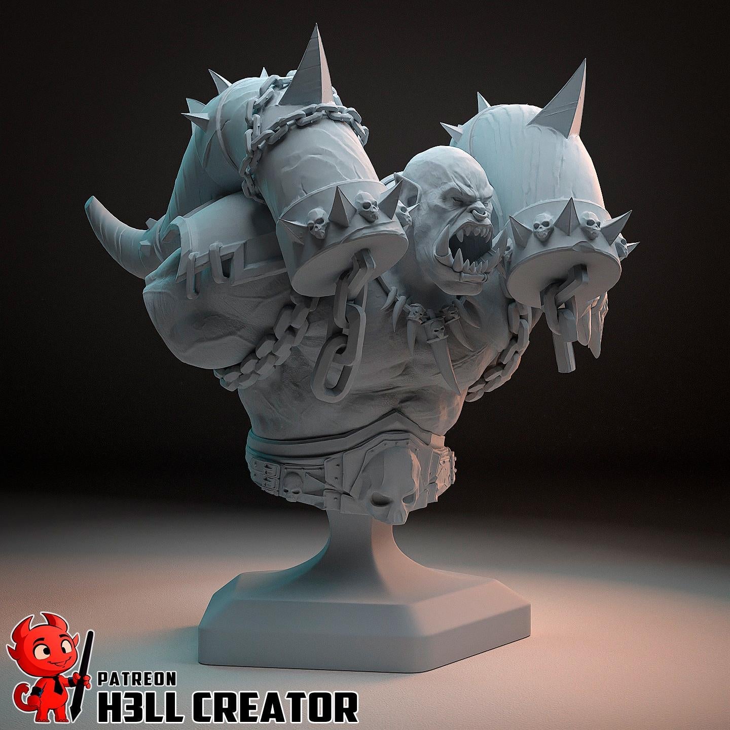 Garrosh from World of Warcraft (fan art) | Full Model or Bust | Miniature scale 1:12 | h3LL Creator | DIY Model Kit