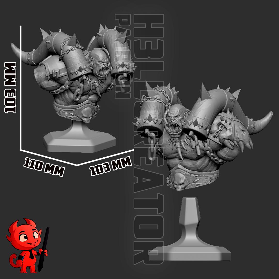 Garrosh from World of Warcraft (fan art) | Full Model or Bust | Miniature scale 1:12 | h3LL Creator | DIY Model Kit