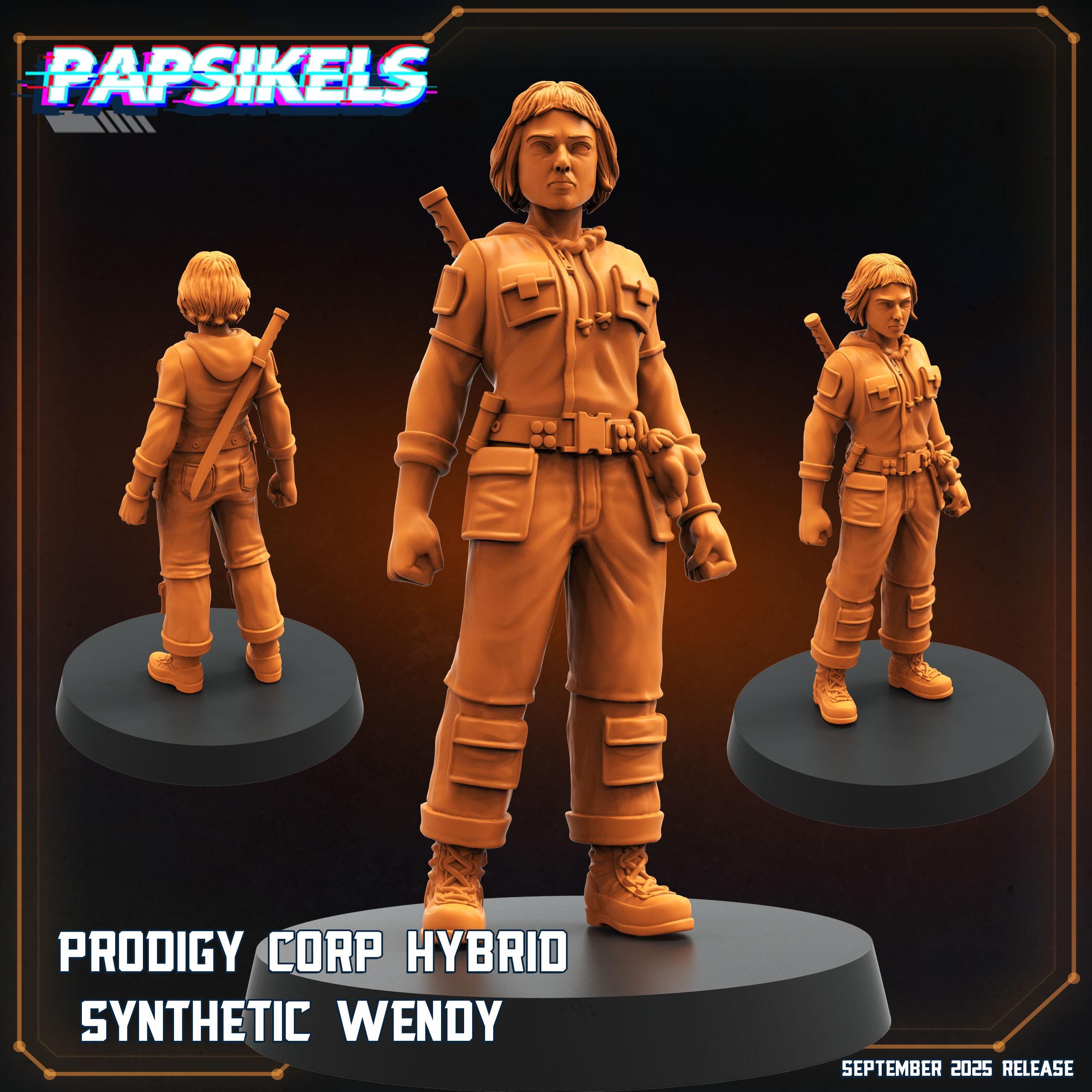 Prodigy Corp Synthetic Wendy Miniature: Alien Earth Hybrid - Papsikels Sci-Fi TTRPG (28/32mm)