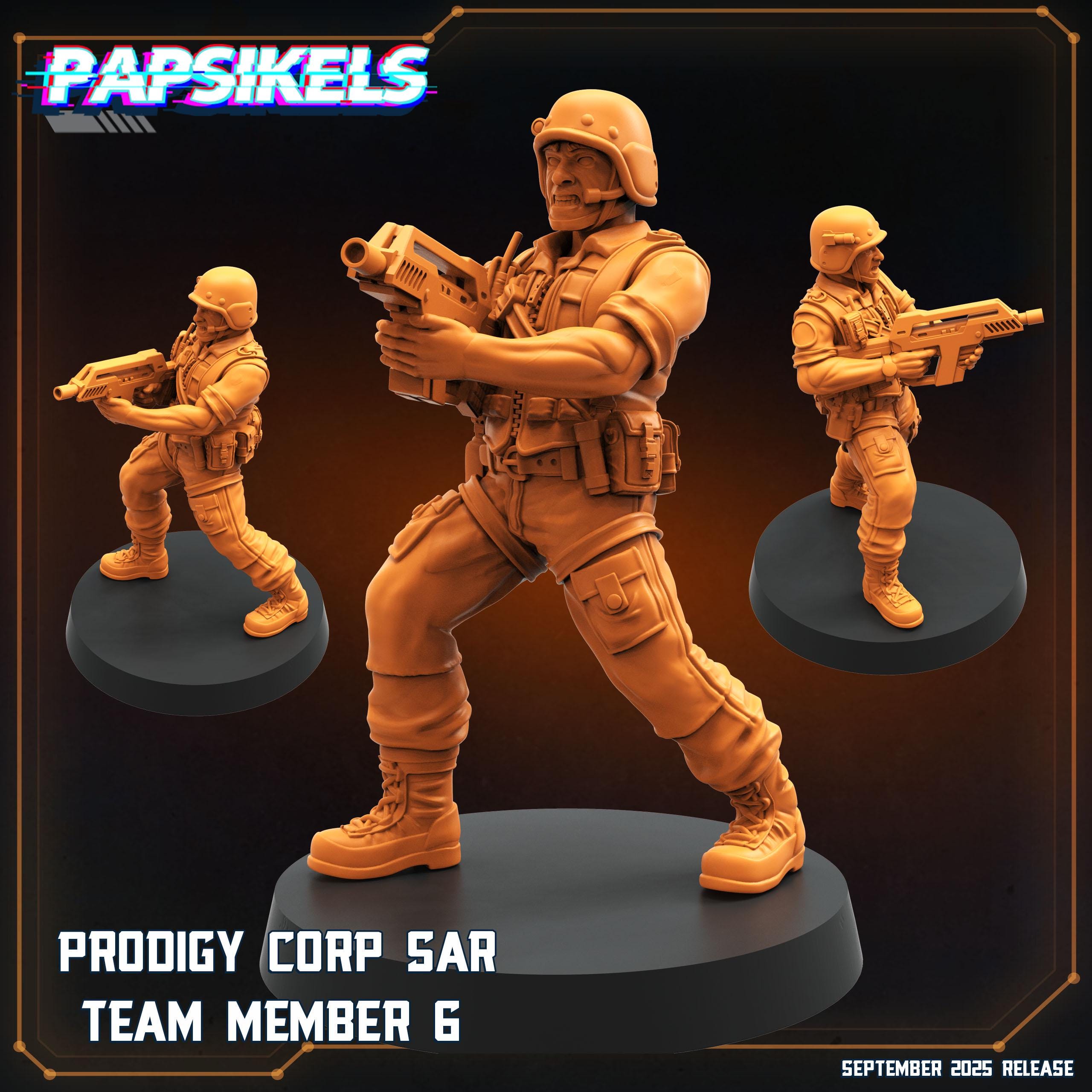 SAR Team Miniatures: Prodigy Corp Alien Earth Sci-Fi TTRPG Figurines by Papsikels