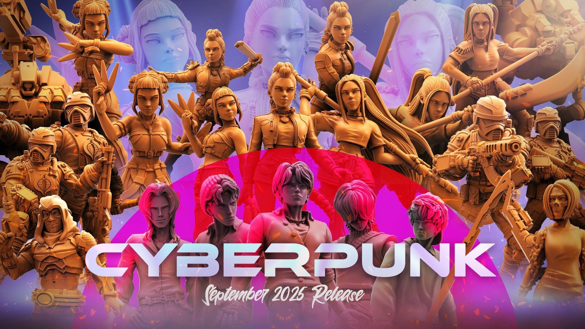 Cyberpunk, Cyber Lady Death - Papsikels Miniature – 3D Resin Model, 28mm or 32mm Mini for RPG, TTRPG, Wargaming