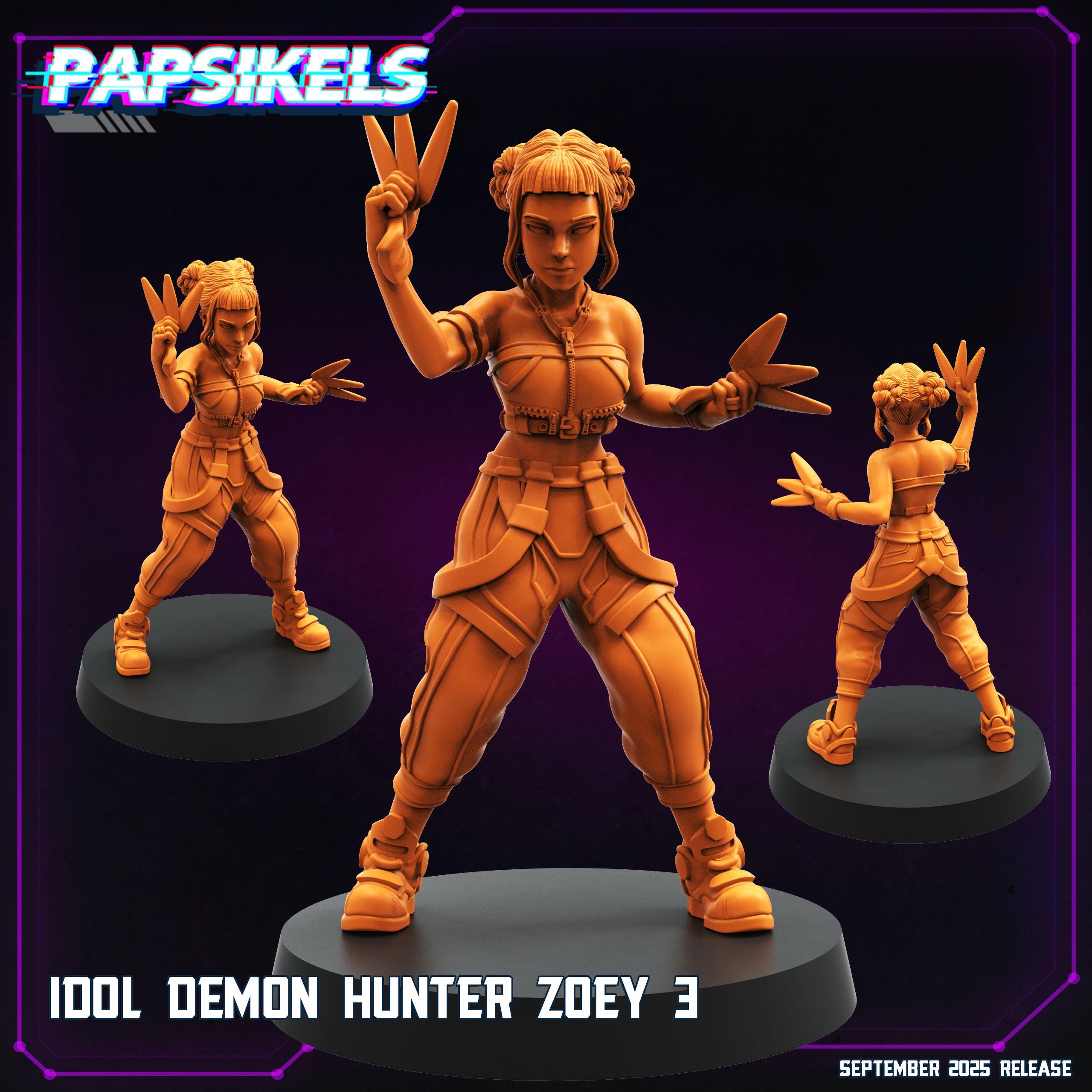 Cyberpunk K-pop Demon Hunter Miniatures - 28mm/32mm 3D Resin Models for RPG and TTRPG