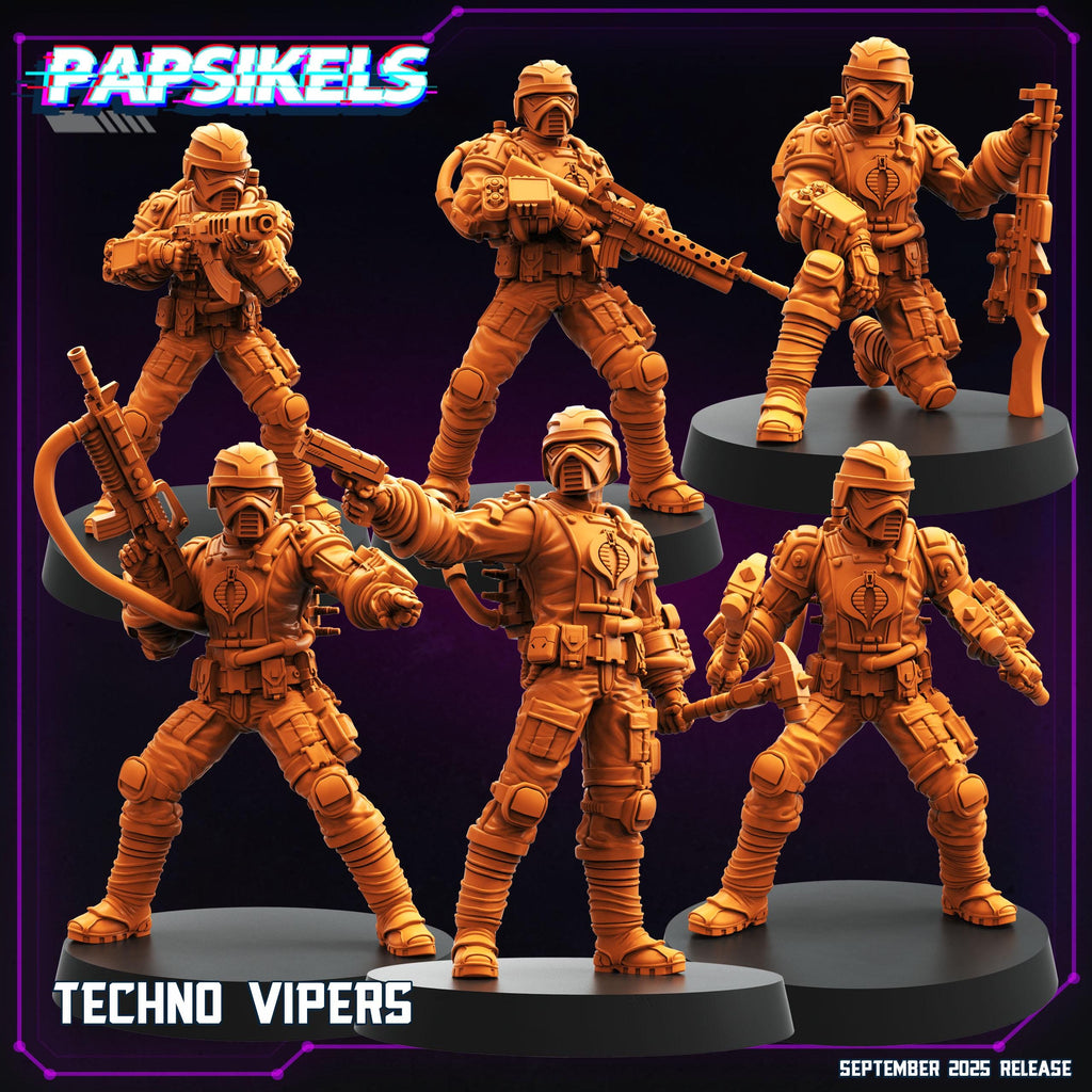 Techno-Vipers Miniatures: Cyberpunk GI Joe Fan Art - Papsikels 32mm Scale