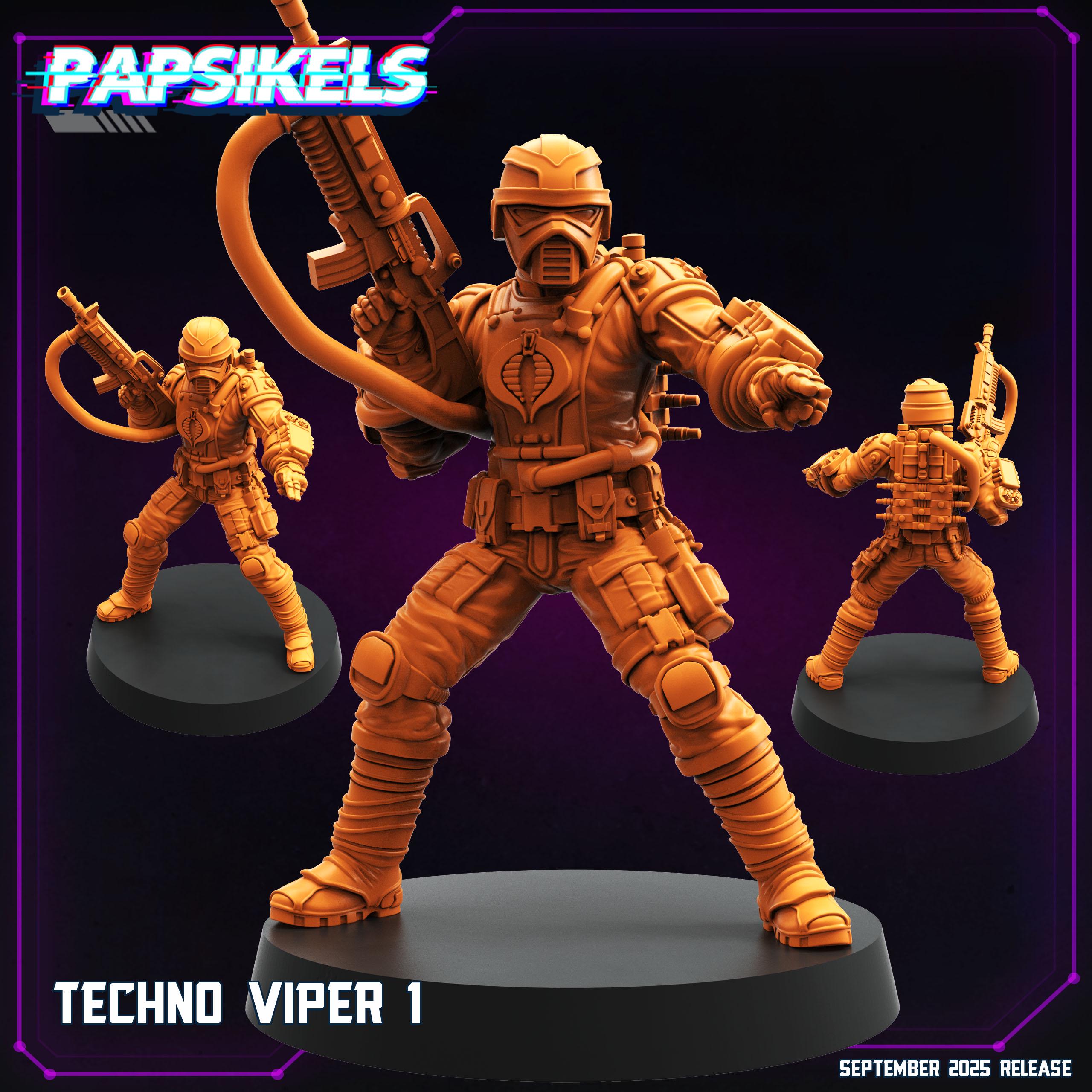 Techno-Vipers Miniatures: Cyberpunk GI Joe Fan Art - Papsikels 32mm Scale