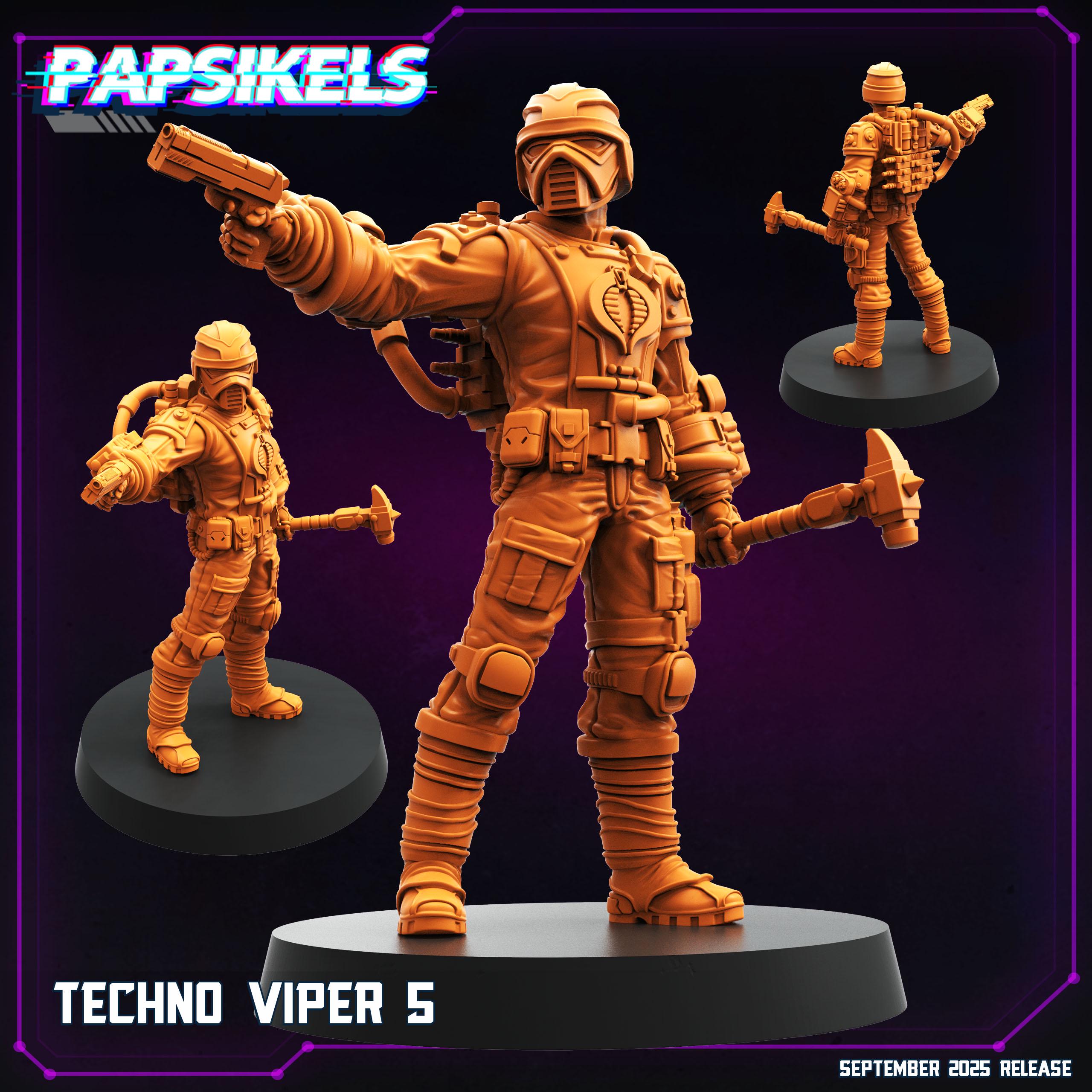 Techno-Vipers Miniatures: Cyberpunk GI Joe Fan Art - Papsikels 32mm Scale