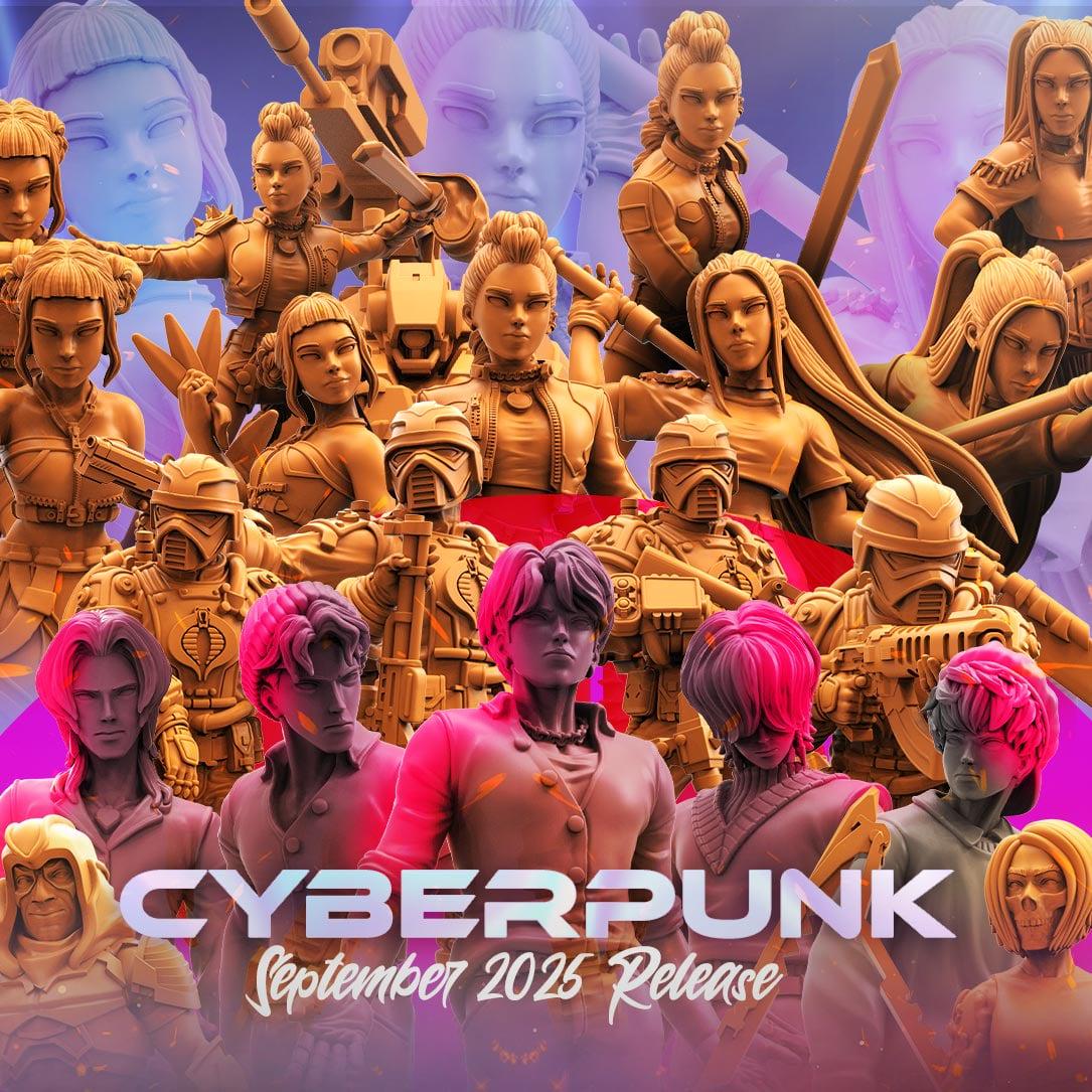 Cyberpunk Zartan Miniature: GI Joe Fan Art, Papsikels 28/32mm RPG Mini