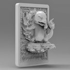 Charmander V2 - 3D Printed Pokemon Card Wall Hanger | Fan Art | Pokemon TCG | Resin Model | ABC3D Models