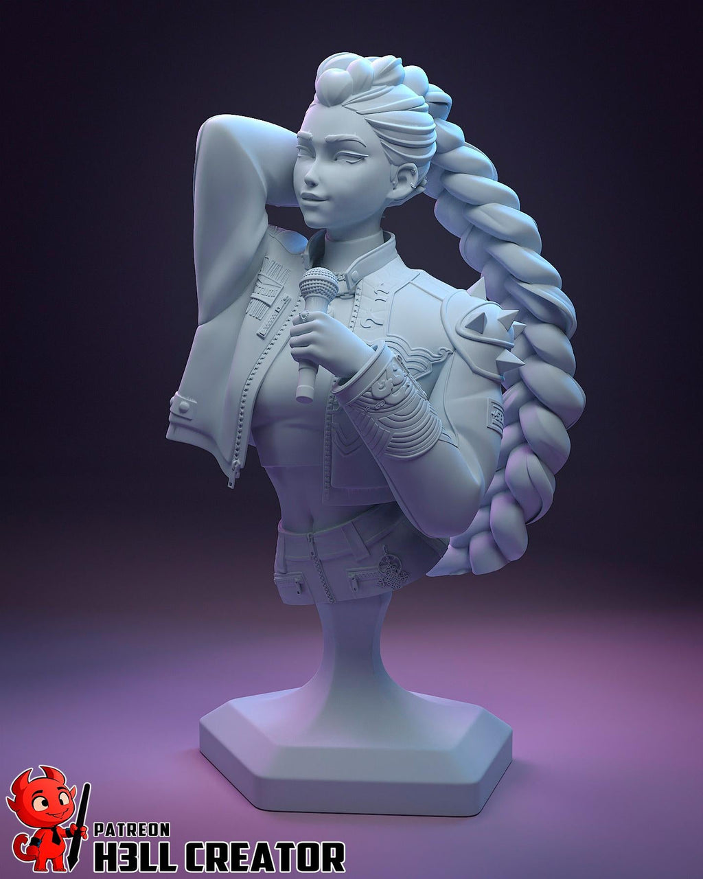 Rumi from K-Pop Demon Hunters - Fan Art - Resin Miniature - H3LL Creator DIY Model Kit 1:12