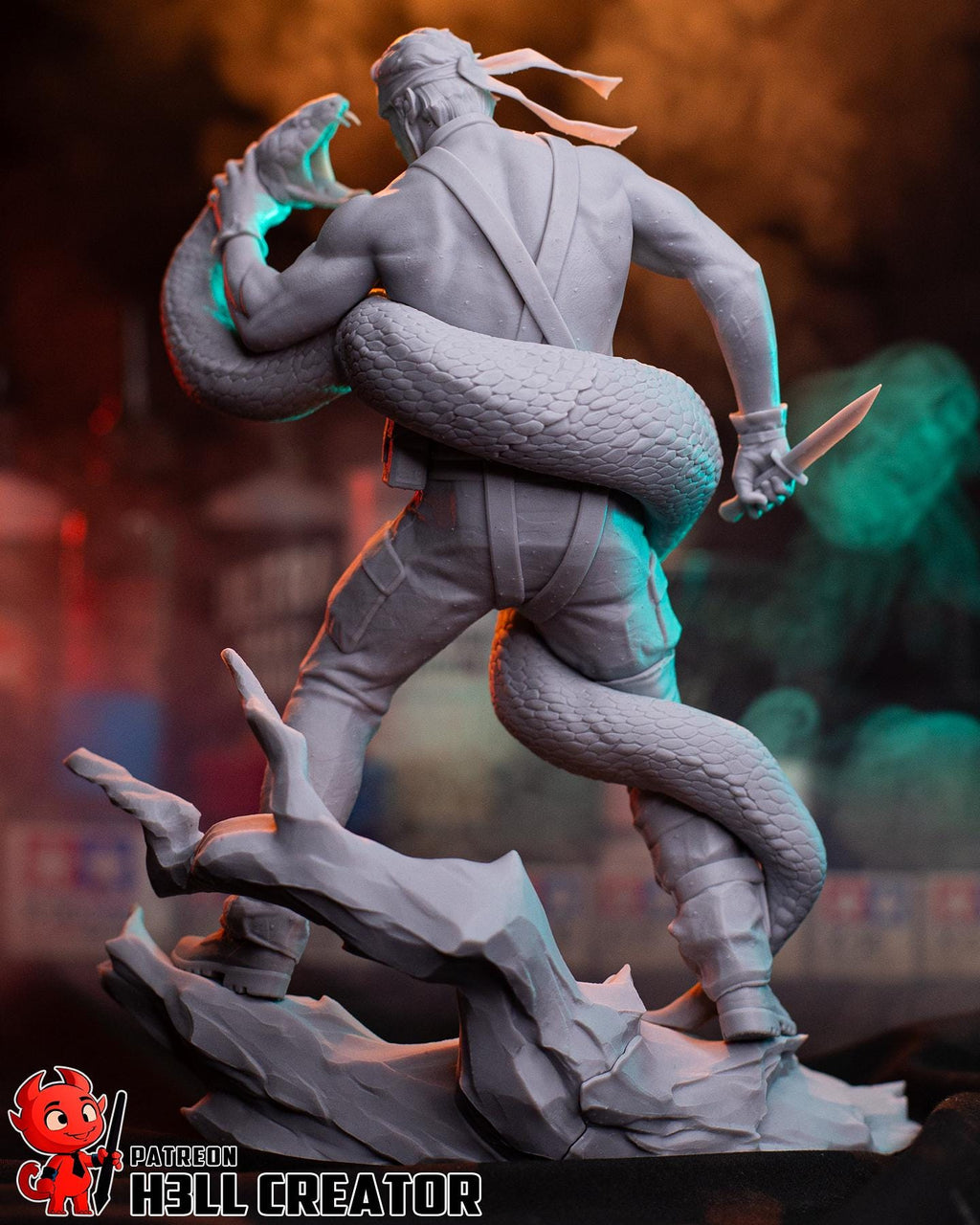 Big Boss (Naked Snake) from Metal Gear Solid - SNAKE EATER - Fan Art - Resin Miniature - H3LL Creator DIY Model Kit 1:12