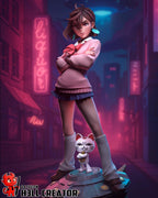 DanDaDan Momo Ayase Resin Miniature - H3LL Creator DIY Model Kit 1:12