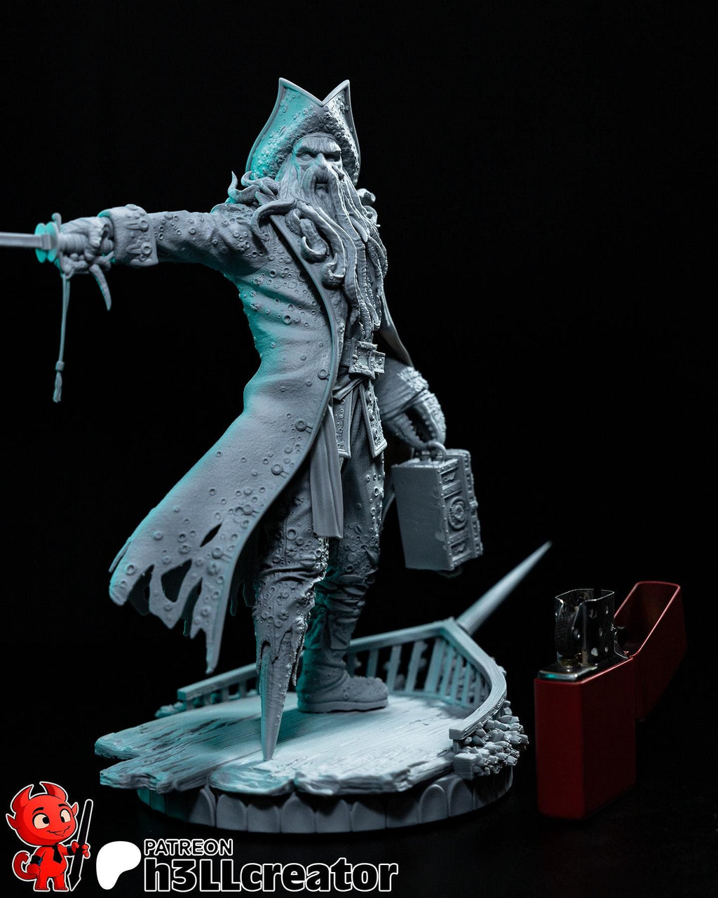 Davy Jones from Pirates of the Caribbean (fan art) | Full Model or Bust | Miniature scale 1:12 | h3LL Creator | DIY Model Kit