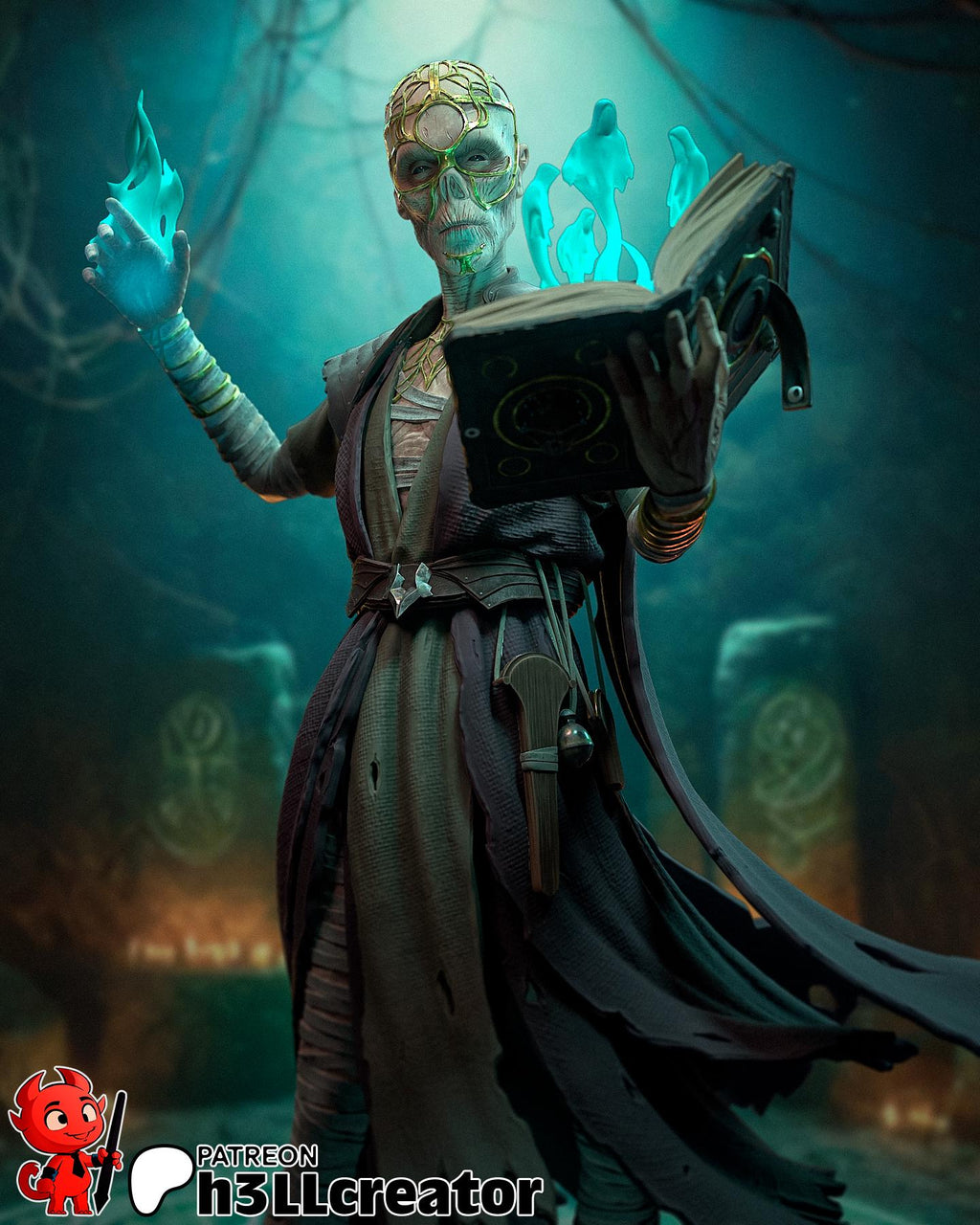 Withers from Baldurs Gate 3 (fan art) | Full Model or Bust | Miniature scale 1:12 | h3LL Creator | DIY Model Kit