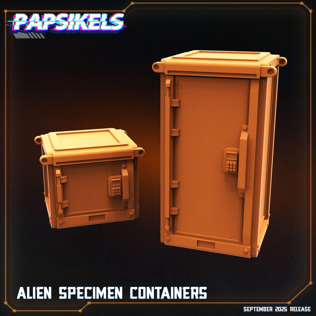Aliens Vs Humans - Madlands | Alien Specimin Containers | Alien Earth Inspired | Papsikels, 28mm or 32mm Mini for TTRPG, RPG, Sci-Fi