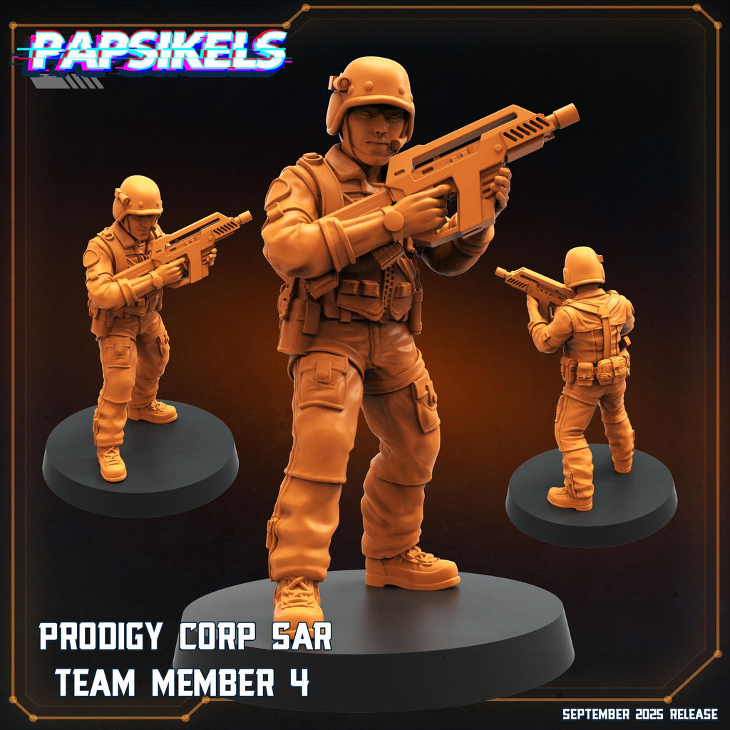 SAR Team Miniatures: Prodigy Corp Alien Earth Sci-Fi TTRPG Figurines by Papsikels