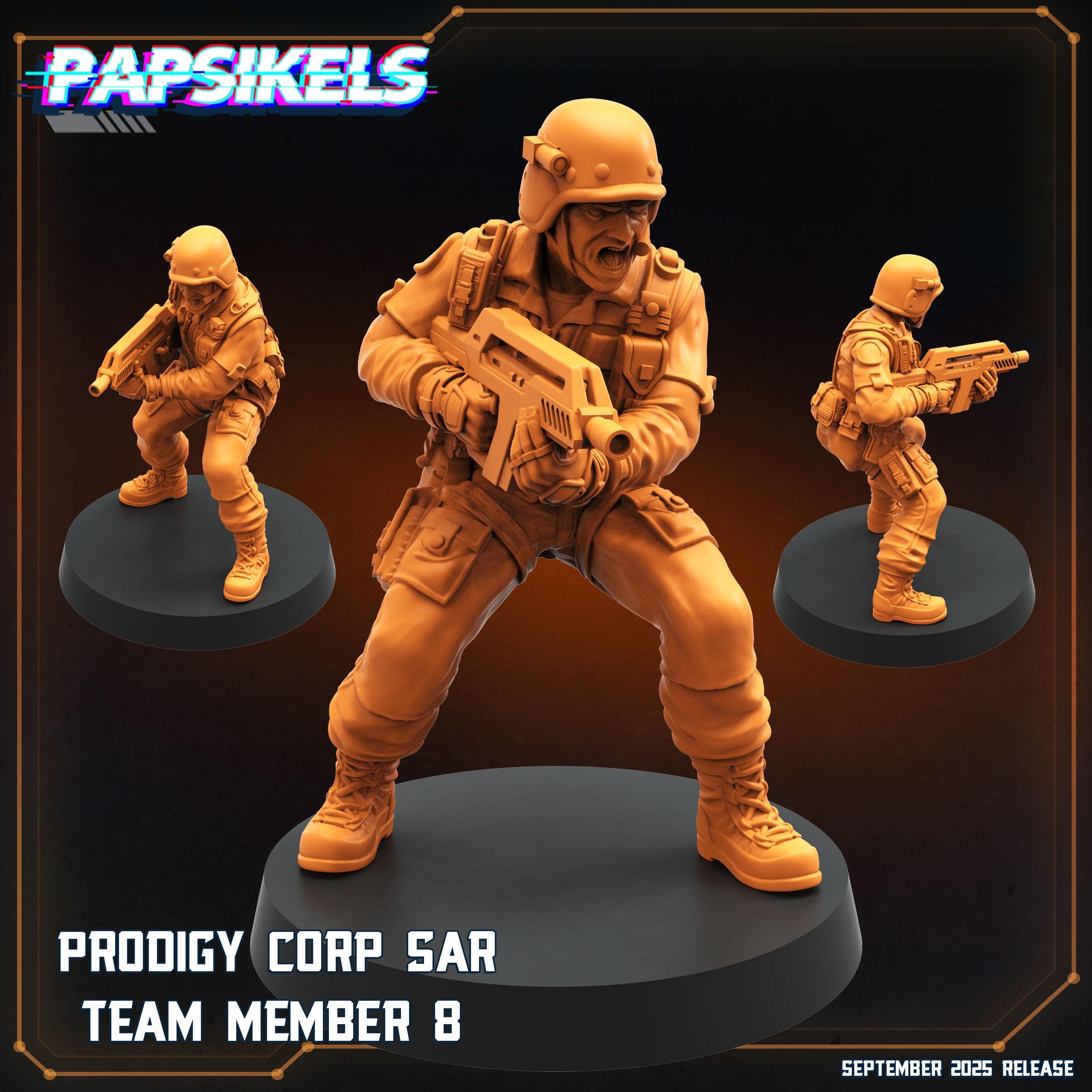 SAR Team Miniatures: Prodigy Corp Alien Earth Sci-Fi TTRPG Figurines by Papsikels