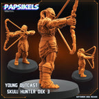 Sci-Fi Skull Hunter Miniature: Young Outcast Dek for Tabletop RPG (28mm/32mm Scale)