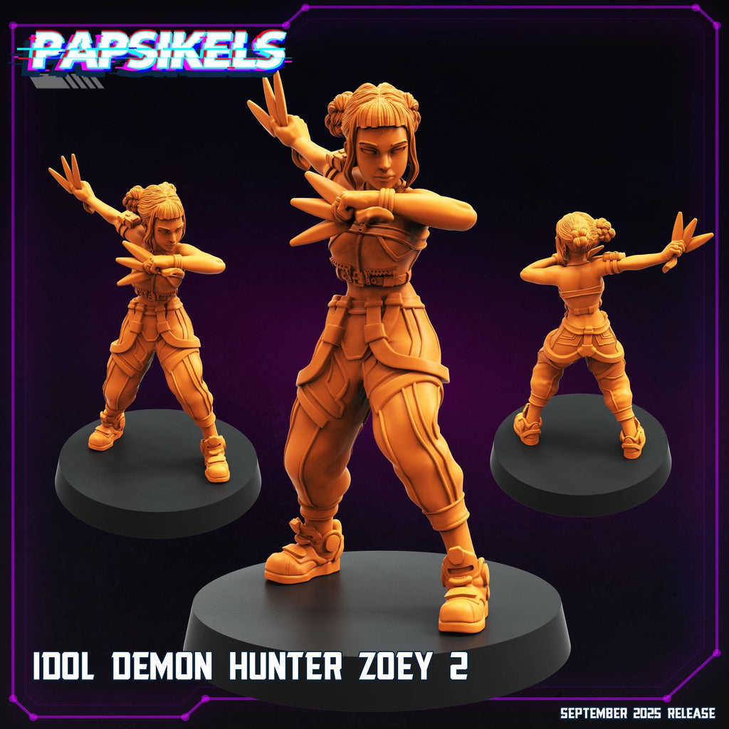 Cyberpunk K-pop Demon Hunter Miniatures - 28mm/32mm 3D Resin Models for RPG and TTRPG