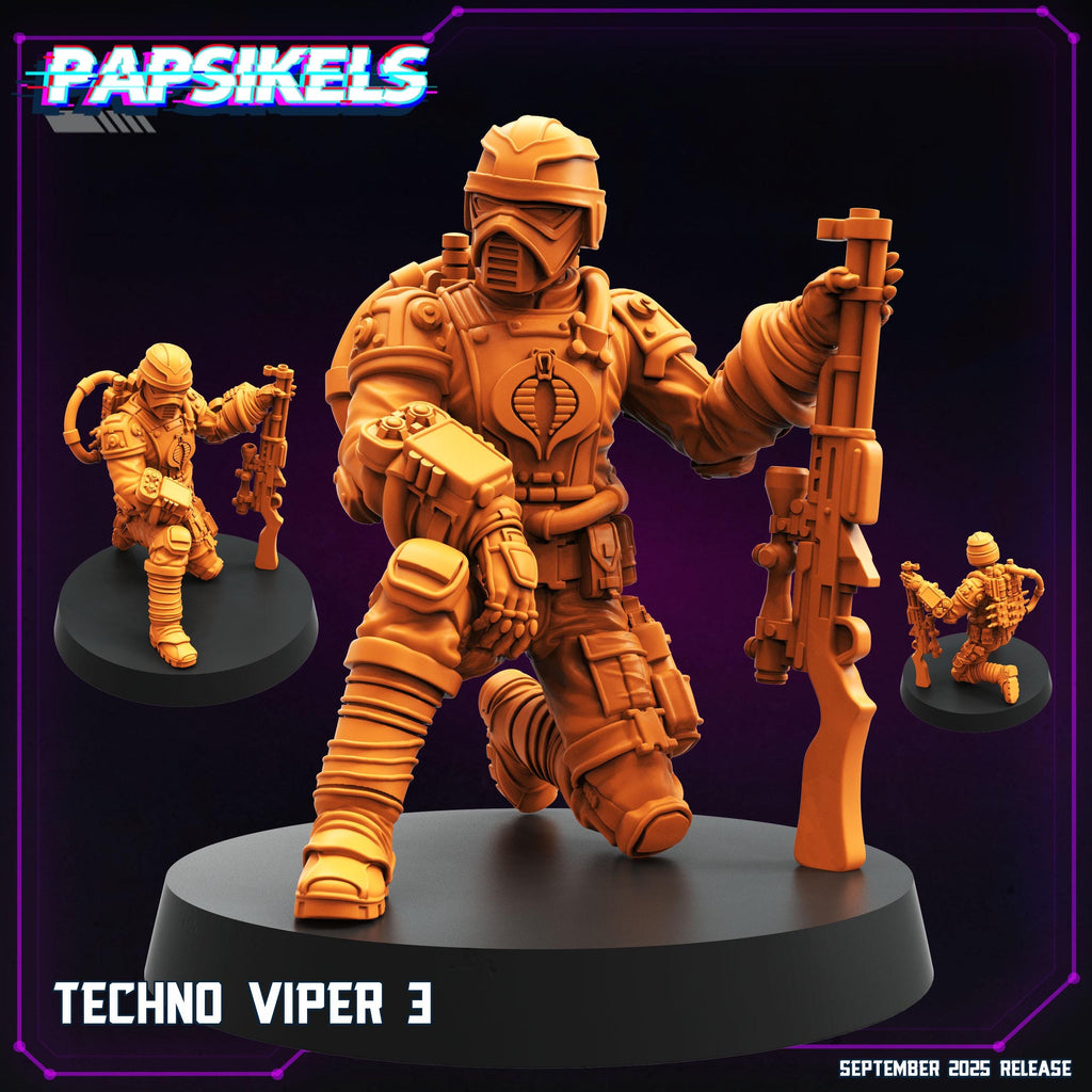 Techno-Vipers Miniatures: Cyberpunk GI Joe Fan Art - Papsikels 32mm Scale