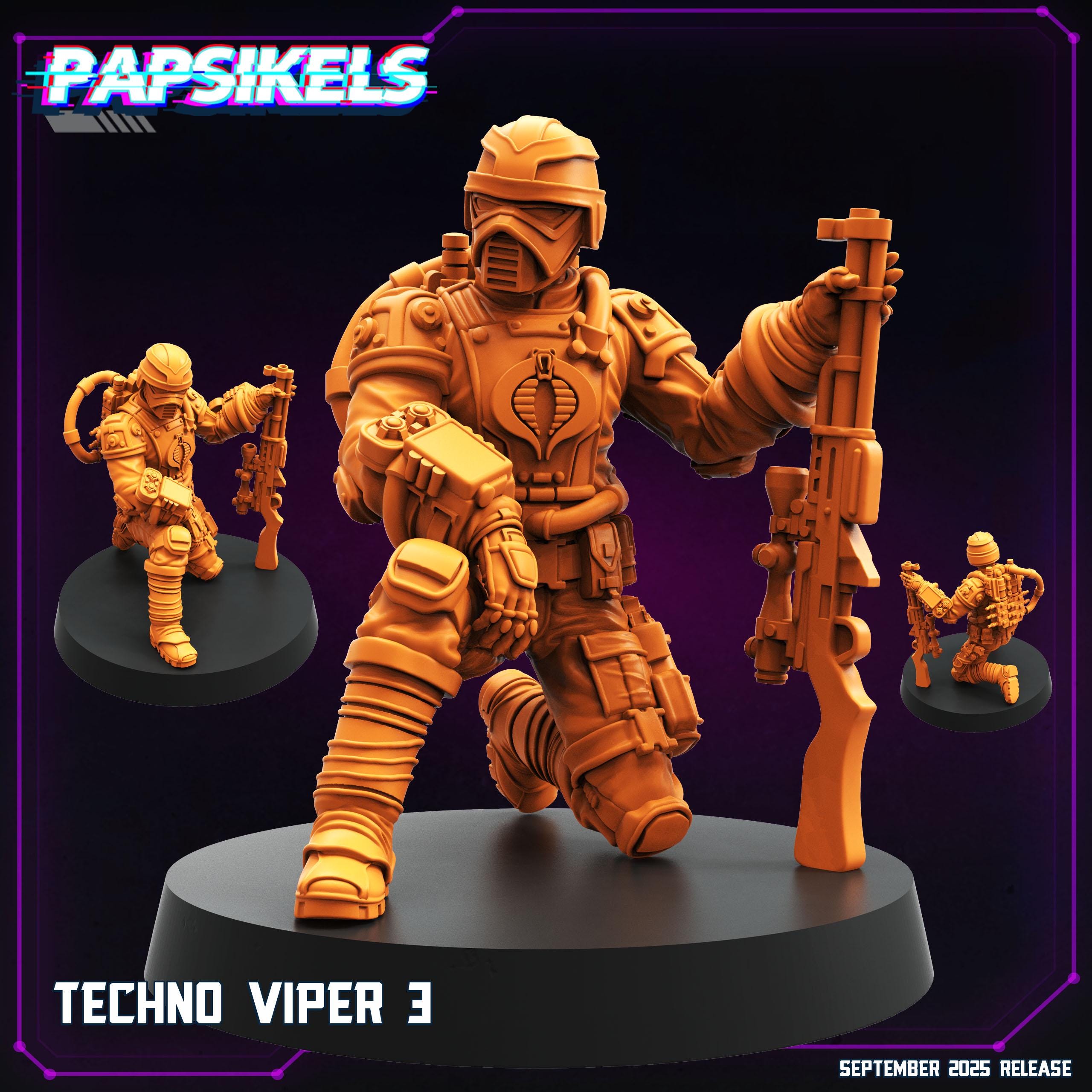 Techno-Vipers Miniatures: Cyberpunk GI Joe Fan Art - Papsikels 32mm Scale