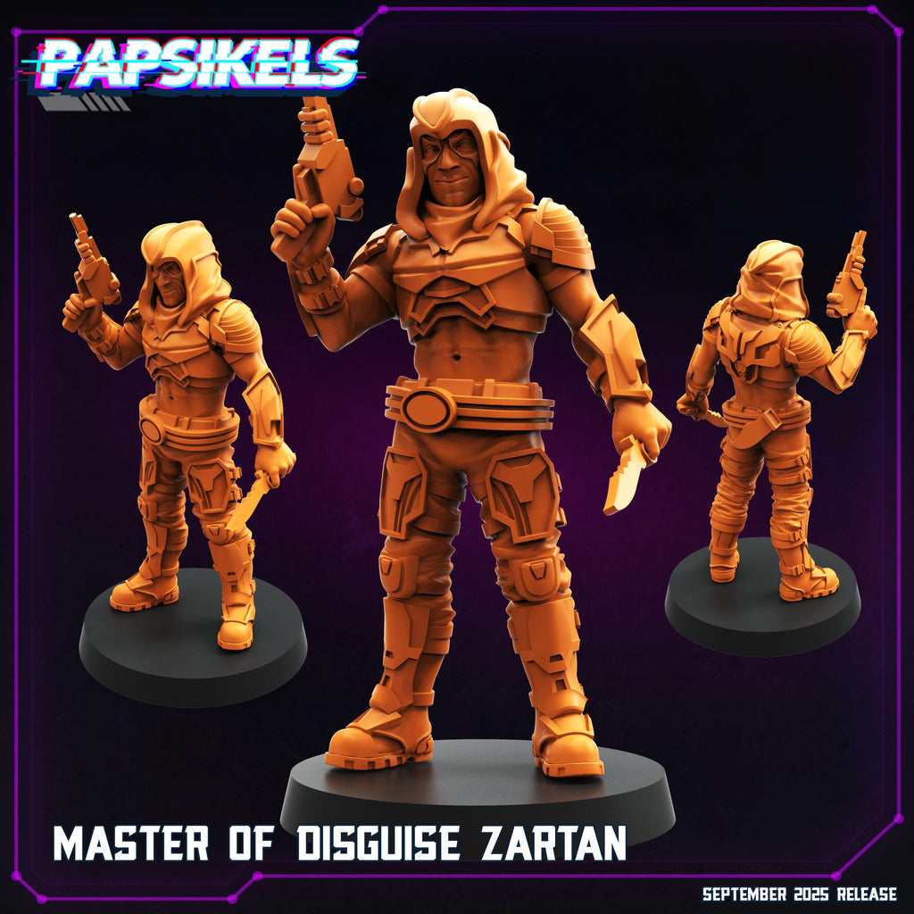 Cyberpunk Zartan Miniature: GI Joe Fan Art, Papsikels 28/32mm RPG Mini
