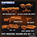 PAPZ Industries Weapon Bits Set 4 | 28 mm / 32 mm Scale | Sci-Fi Miniature Weapons | Papsikels Miniatures