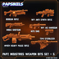 PAPZ Industries Weapon Bits Set 5 | 28 mm / 32 mm Scale | Sci-Fi Weapons Pack | Papsikels Miniatures