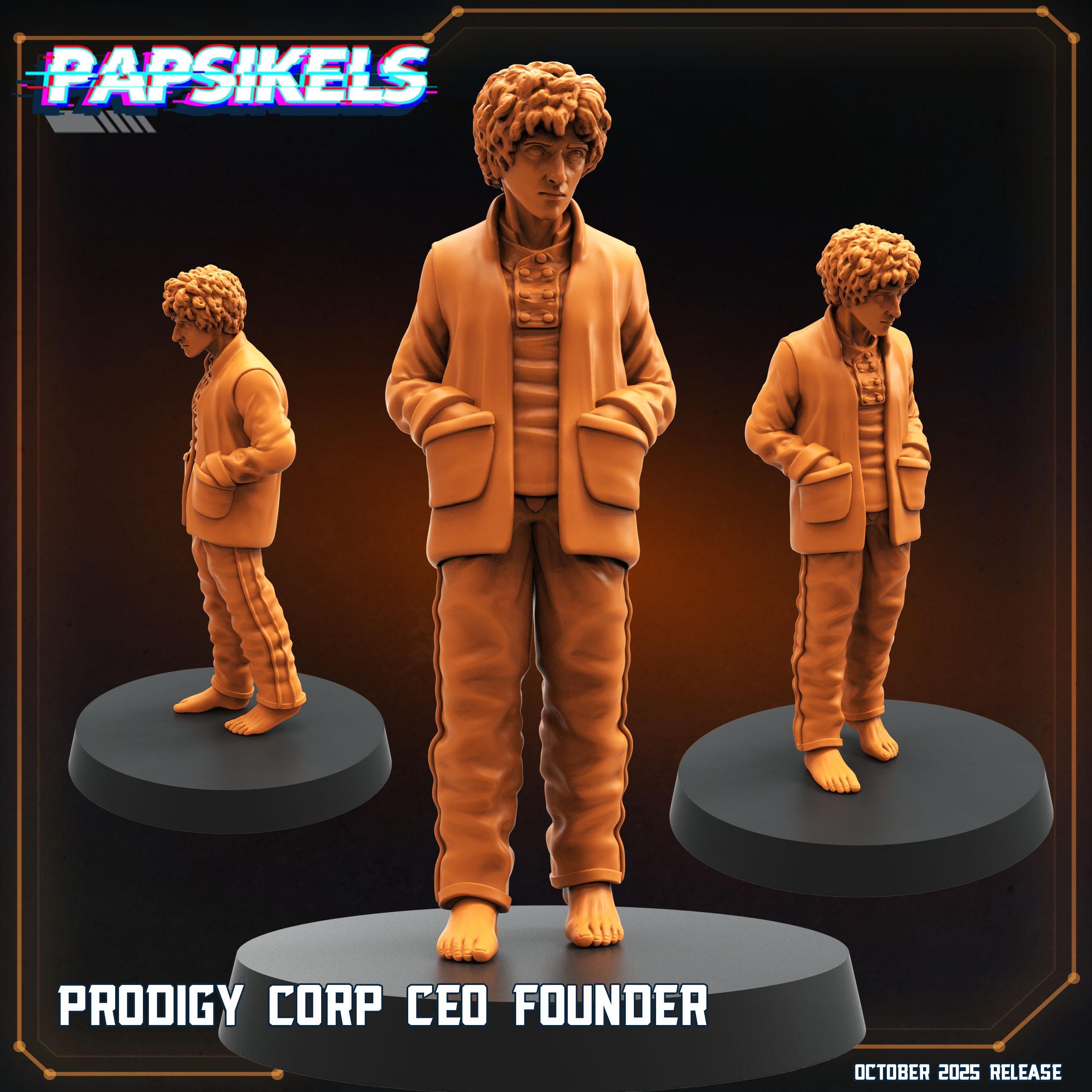 Boy Kavalier – Prodigy Corp CEO Founder | 28 mm / 32 mm Scale | Alien Earth Inspired | Papsikels Miniatures