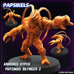 Armored Hyper Papzinoid Bilfinger – Bio-Weapon Warrior | Guyver Inspired | 28mm / 32mm Scale | Papsikels Miniatures