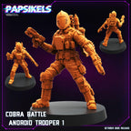 Cobra Battle Android Troopers – GI Joe B.A.T. Inspired Miniatures | 28 mm / 32 mm Scale | Papsikels Miniatures