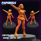 Concert Idol Demon Hunters – Mira, Rumi & Zoey | Cyberpunk Idol Squad | 28 mm / 32 mm Scale | Papsikels Miniatures