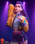 Rumi from K-Pop Demon Hunters - Fan Art - Resin Miniature - H3LL Creator DIY Model Kit 1:12